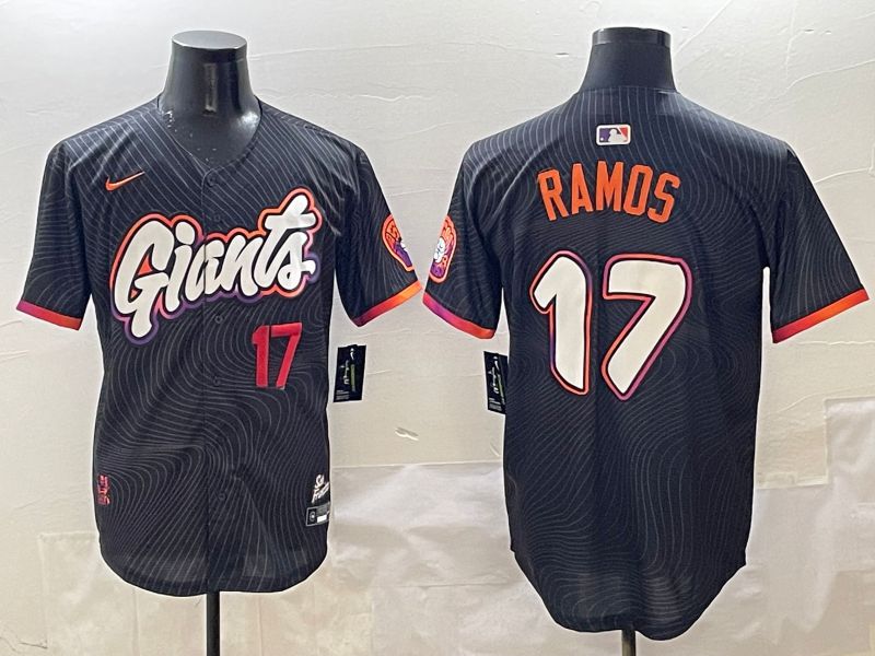 Men San Francisco Giants #17 Ramos Black Joint Name Nike 2025 MLB Jersey style 2